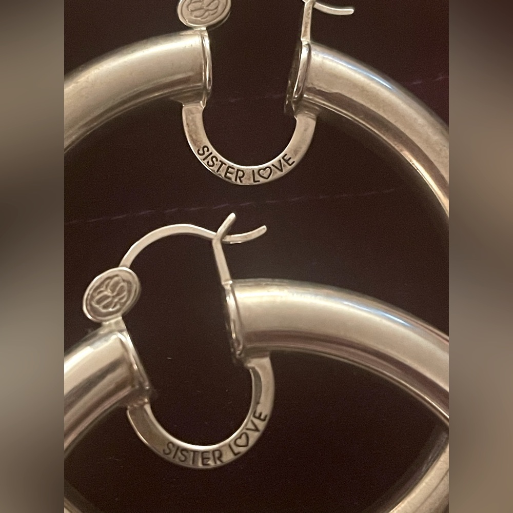 Simone Smith & Mary J Blige - SISTER LOVE SILVER HOOPS….  BRAND NEW!!! $150….